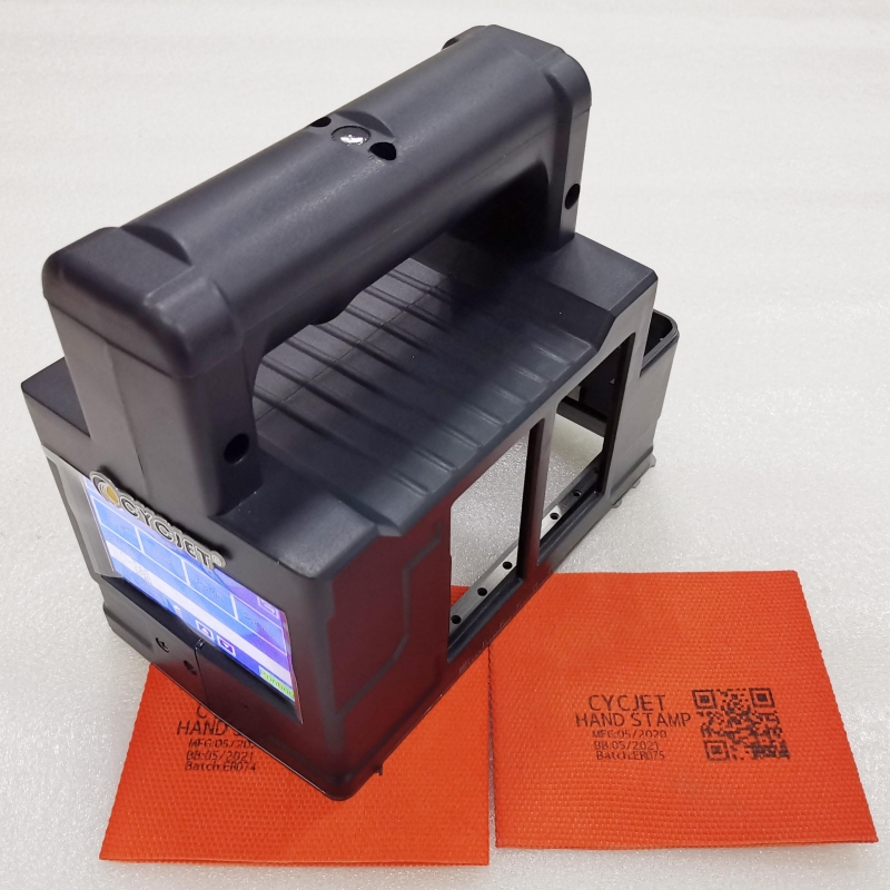 Как печатать на нетканом материале на струйном маленьком ручном штамповочном принтере CYCJET Replace Reiner 970 1025